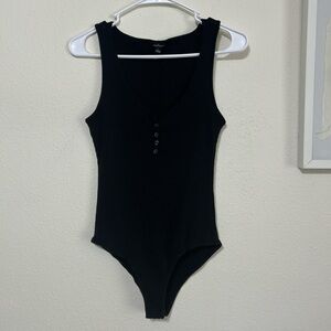 Ambiance Black Sleeveless Bodysuit
